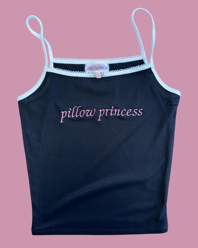 a tank top that says pillow princess on it