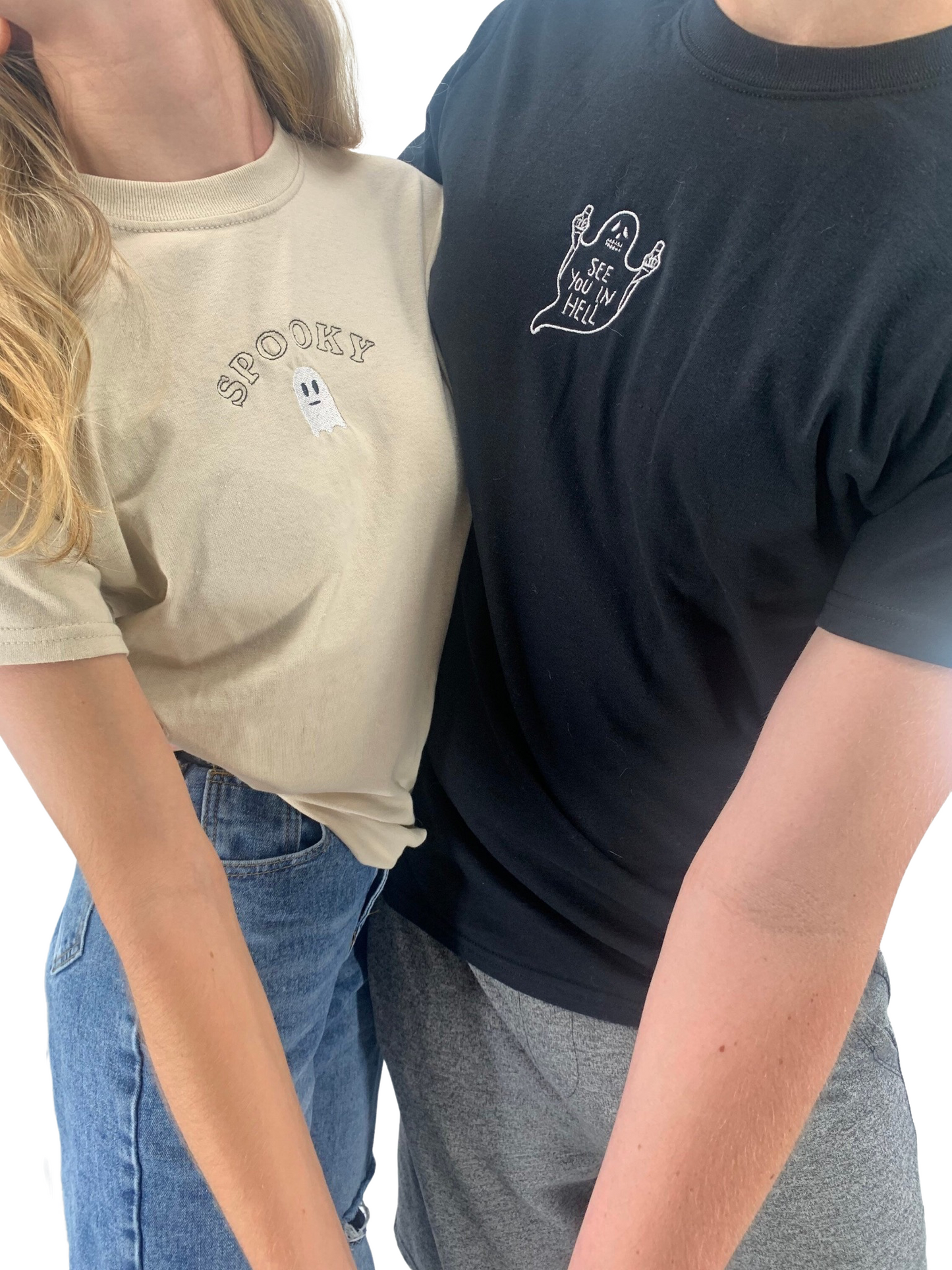 See You In Heck Ghost Embroidered Tee
