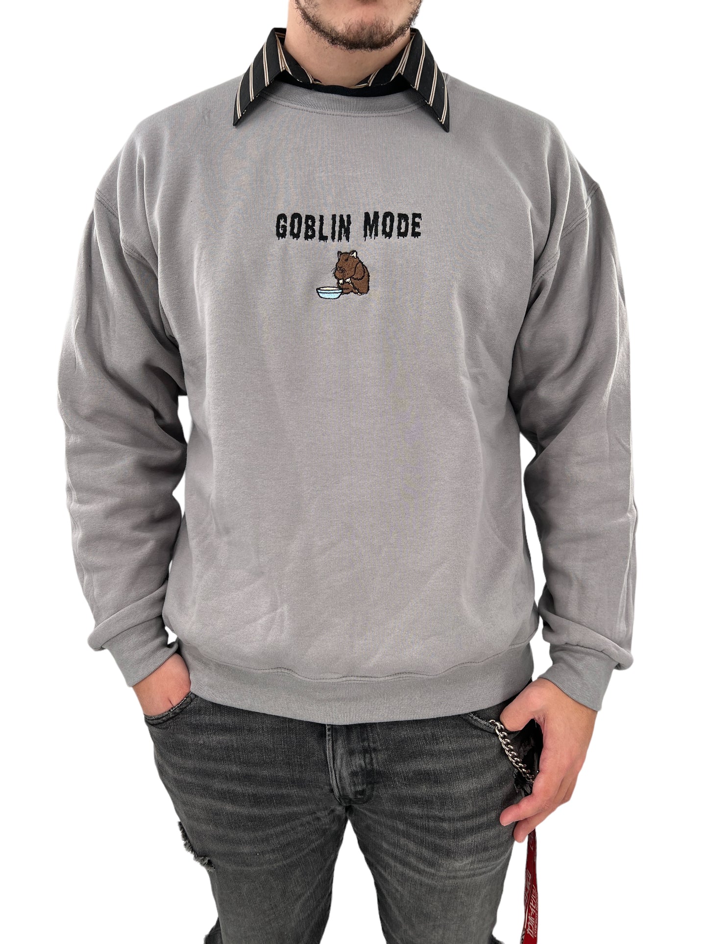 Goblin Mode Embroidered Shirt