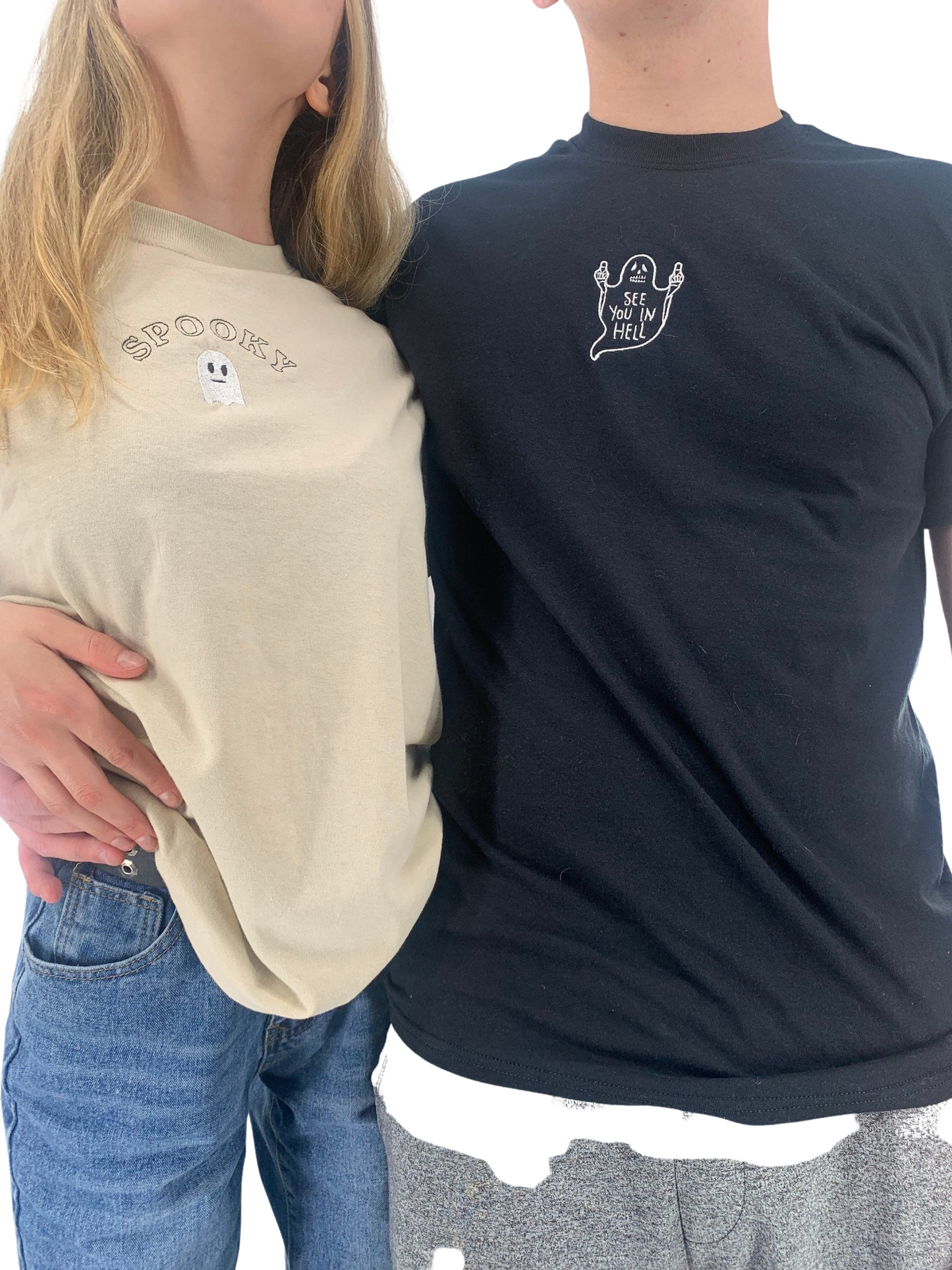 See You In Heck Ghost Embroidered Tee