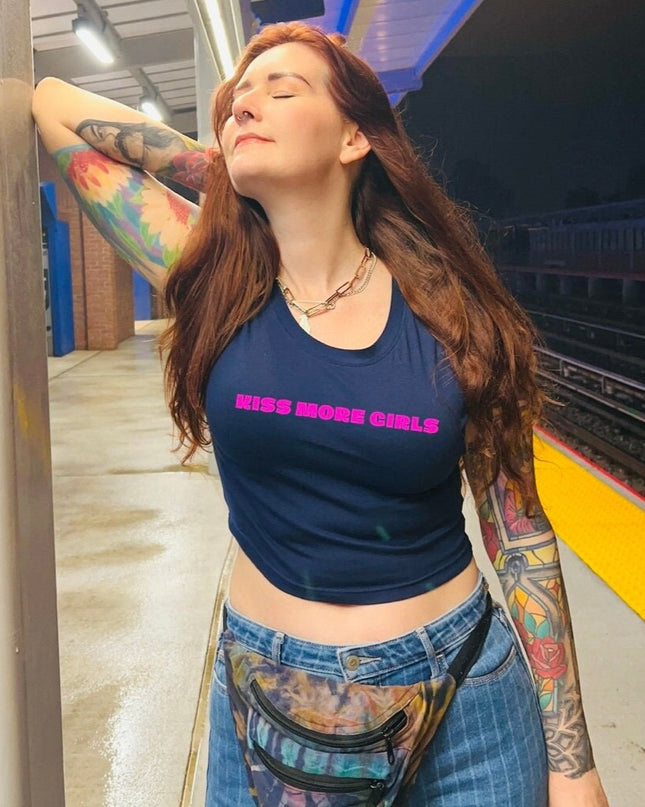 Kiss More Girls Crop Top