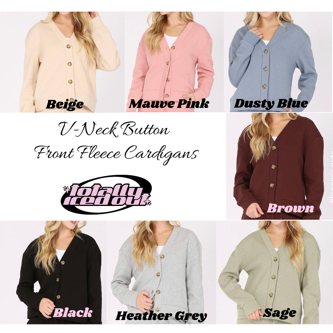 a group of women's cardigans in different colors