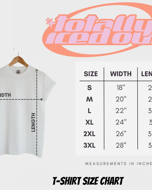 a t - shirt size chart for a women&#39;s t - shirt