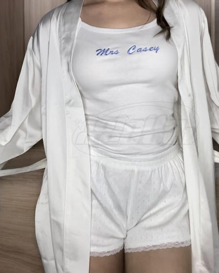 Custom Mrs. Bride Embroidered Spaghetti Strap Tank Top, Premium Mrs Tank, Mrs. Tank Top, Custom Gift for Bride