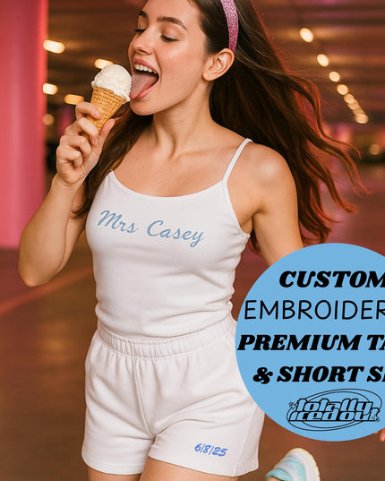 a woman eating an ice cream cone in a parking garage