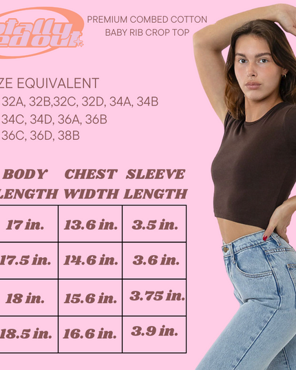 a woman in a brown shirt and jeans