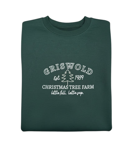 A dark green t-shirt with white text and graphics printed on it.