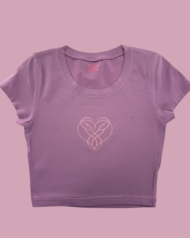 a t - shirt with a heart and two hearts on it