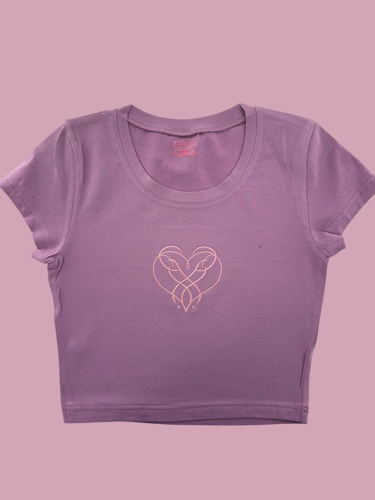 a t - shirt with a heart and two hearts on it