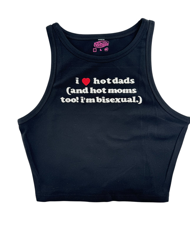 a tank top that says i love hot dads and hot moms too i