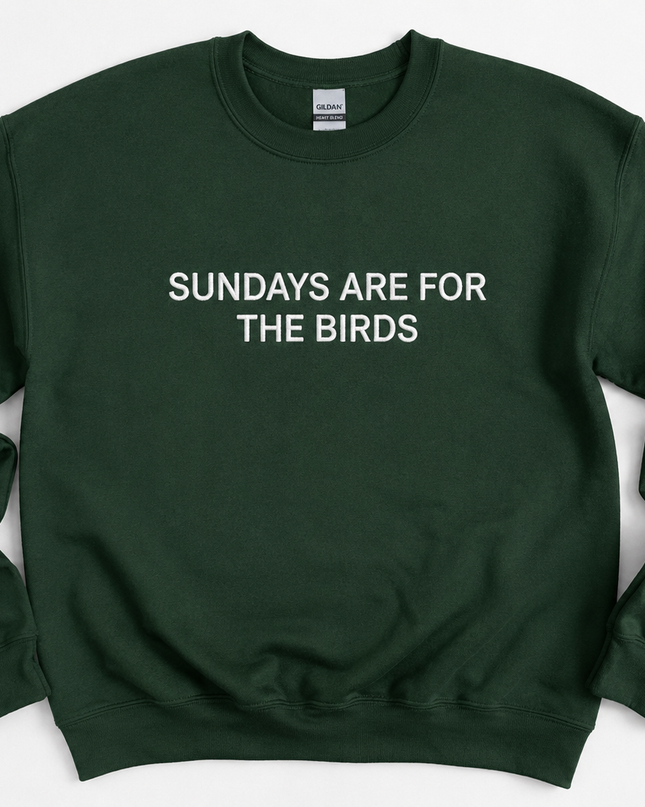 Sundays Are For The Birds Football Embroidered Sweatshirt