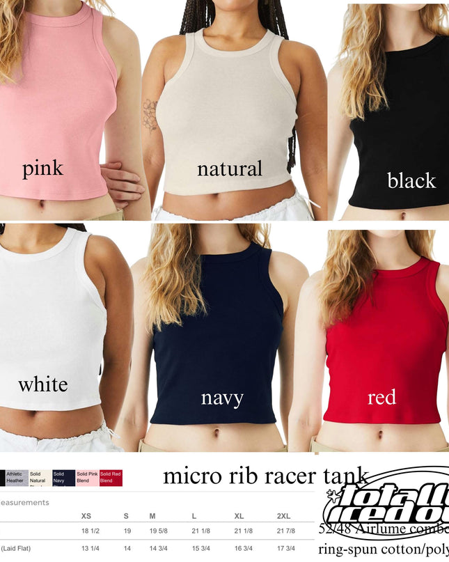 a women's cropped tank top with the words, pink, natural,