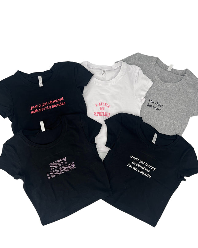 Custom Embroidered Crop Top, Personalized Crop Top, Custom Design Crop Top