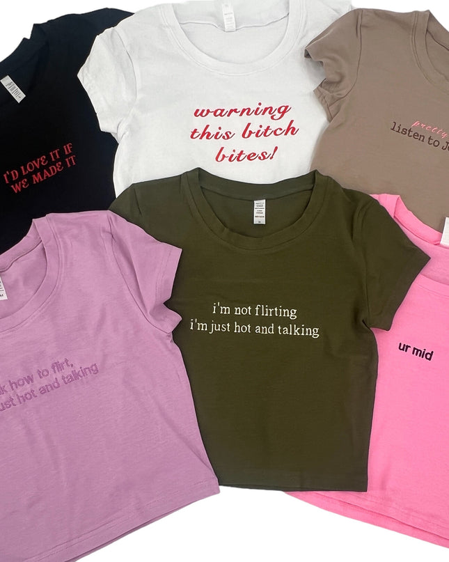 Custom Embroidered Crop Top, Personalized Crop Top, Custom Design Crop Top