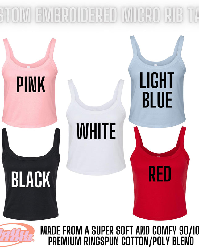 Custom Mrs. Bride Embroidered Spaghetti Strap Tank Top, Premium Mrs Tank, Mrs. Tank Top, Custom Gift for Bride