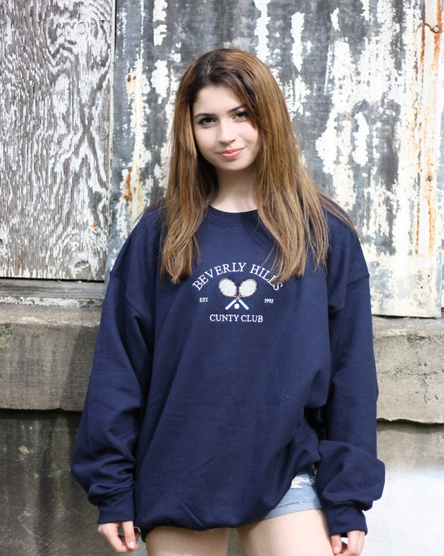 Beverly Hills Cunty Club Embroidered T-Shirt or Sweatshirt