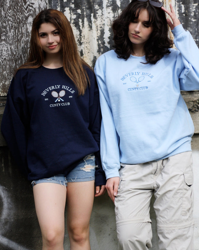 Beverly Hills Cunty Club Embroidered T-Shirt or Sweatshirt
