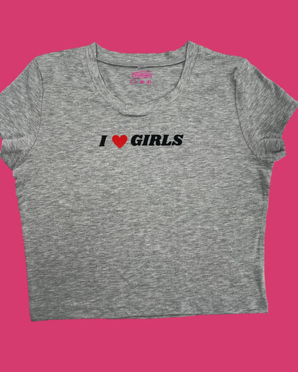 i love girls t - shirt on a pink background