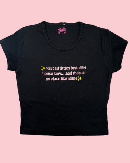 a black t - shirt with a quote on it