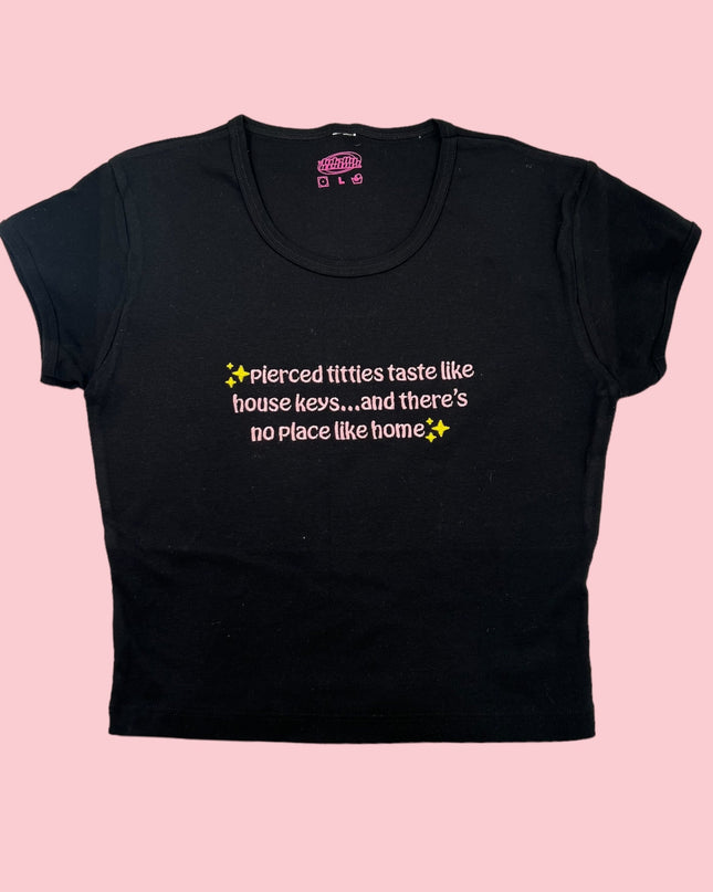 a black t - shirt with a quote on it