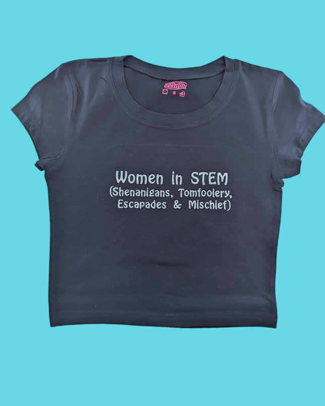 Women In Stem Embroidered Baby Tee