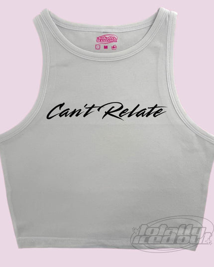 a white tank top with the words can&#39;t relax on it