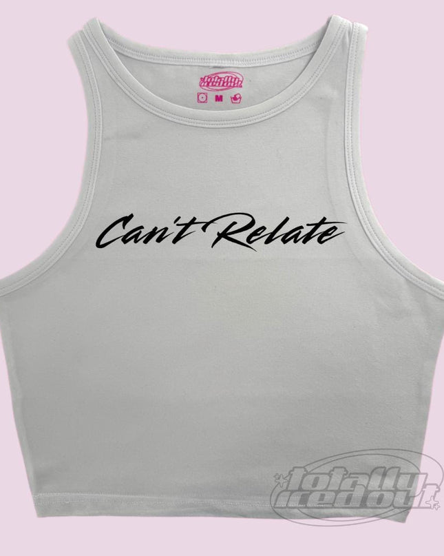 a white tank top with the words can&#39;t relax on it