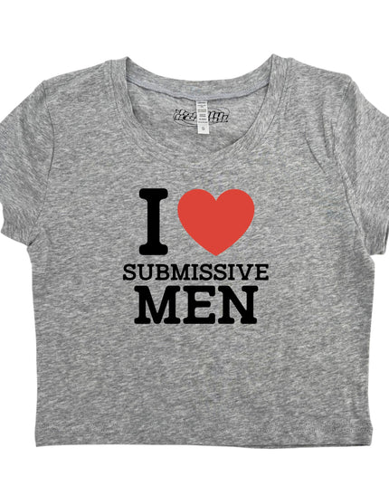 a women's t - shirt with the words i love submisive men