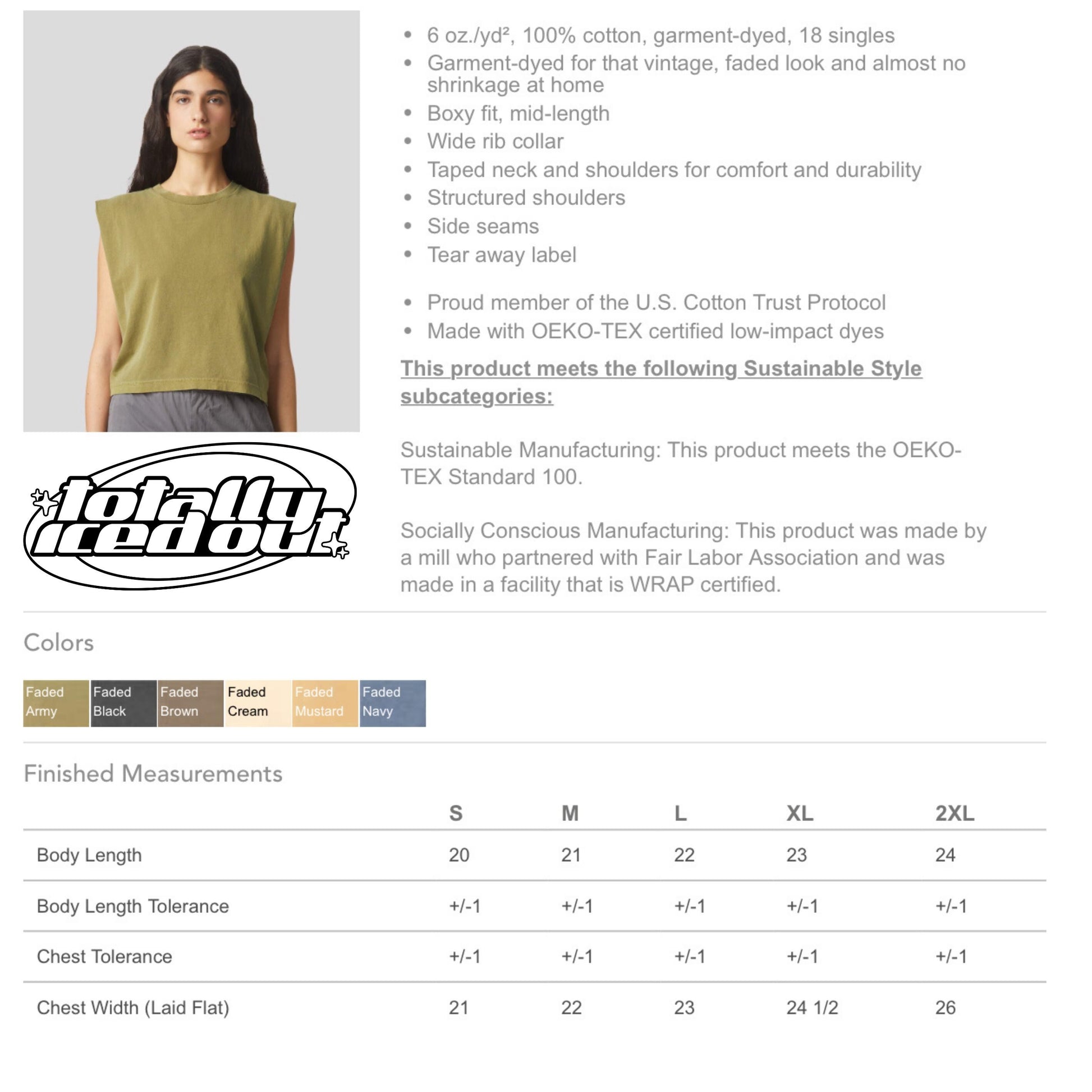 a women&#39;s tank top sewing pattern with measurements