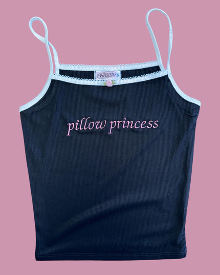 a tank top that says pillow princess on it
