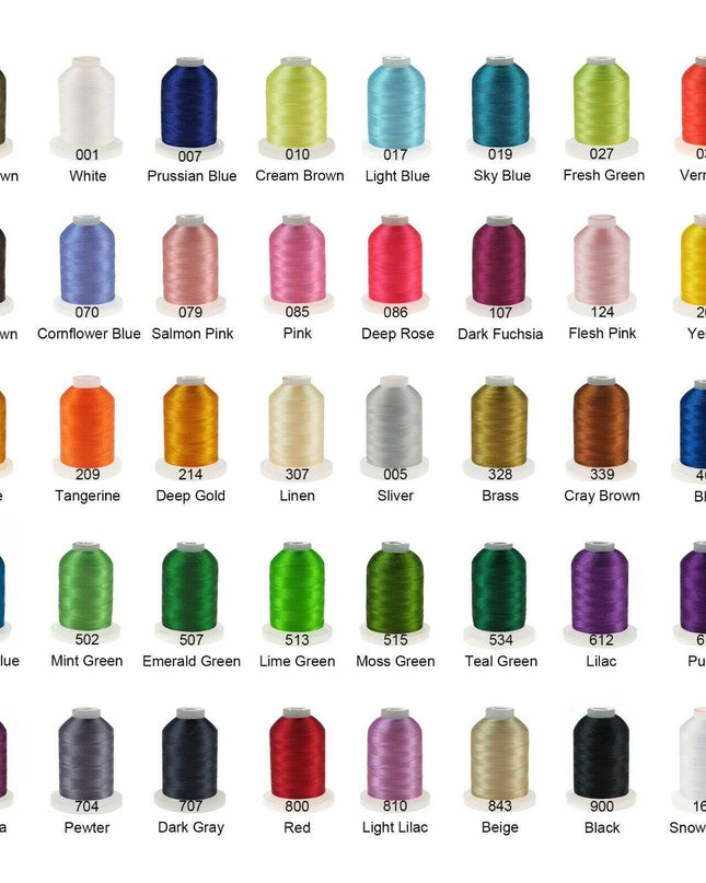 a bunch of spools of thread on a white background