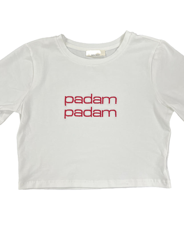 Padam Padam Embroidered Crop Top