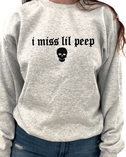 I Miss Lil Peep Embroidered Crewneck