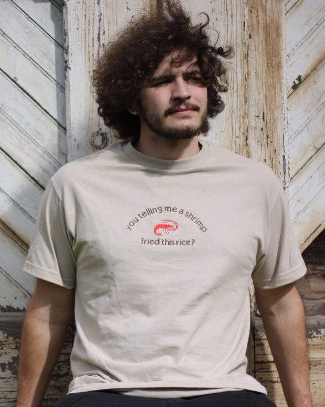 You Tellin Me a Shrimp Fried This Rice? Unisex Embroidered T-Shirt or Crewneck  Sweatshirt | Chef Shrimp