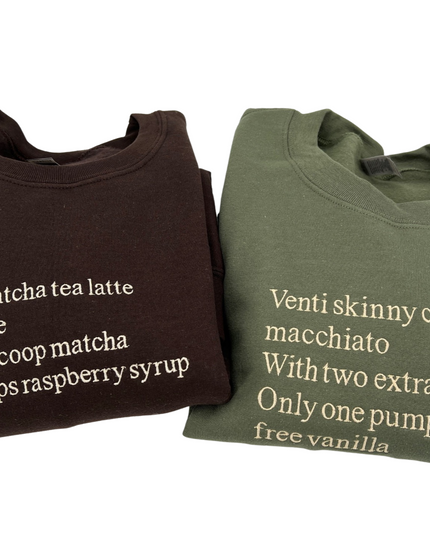 Coffee Order Embroidered Unisex Shirt