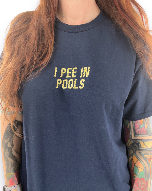 I Pee In Pools Unisex Embroidered T-Shirt or Sweatshirt