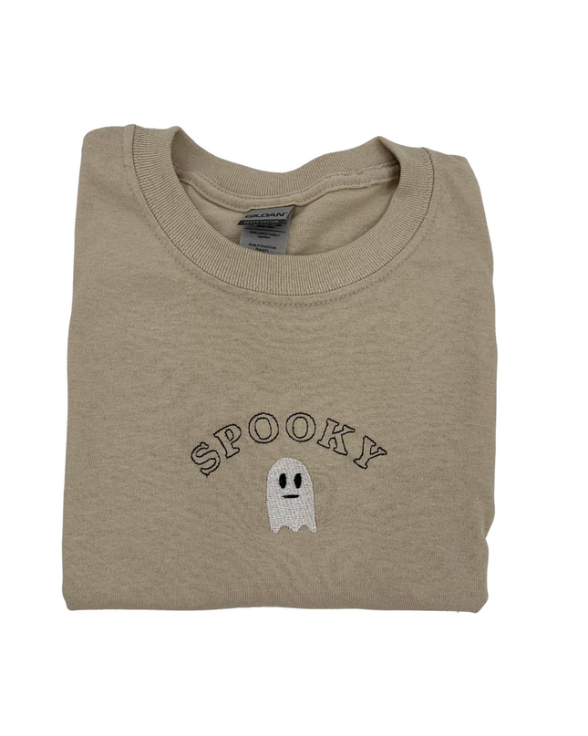 “Spooky” Ghost Embroidered Tee