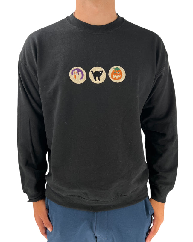 Halloween Cookies Boo Embroidered Sweatshirt, Spooky Season Sweatshirt, Ghost Pumpkin Shirt