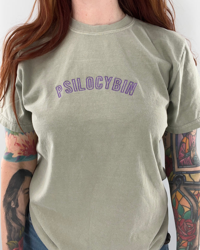 Psilocybin Embroidered Unisex Comfort Colors Tee