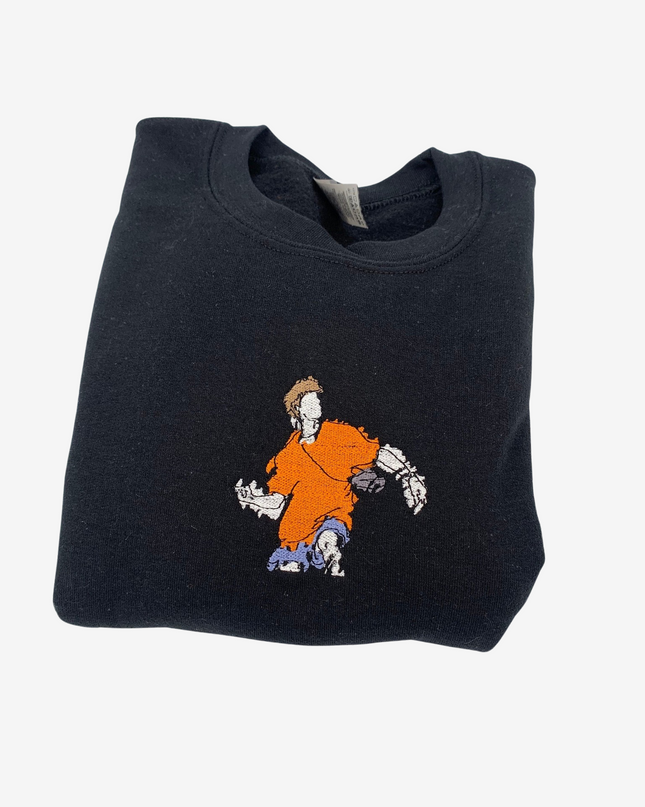 Flower Embroidered Crewneck
