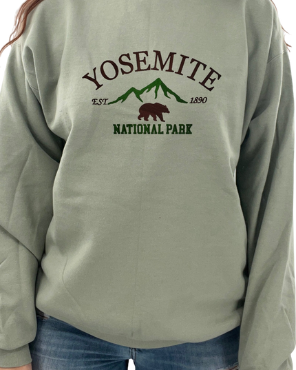 Yosemite National Park Embroidered Crewneck
