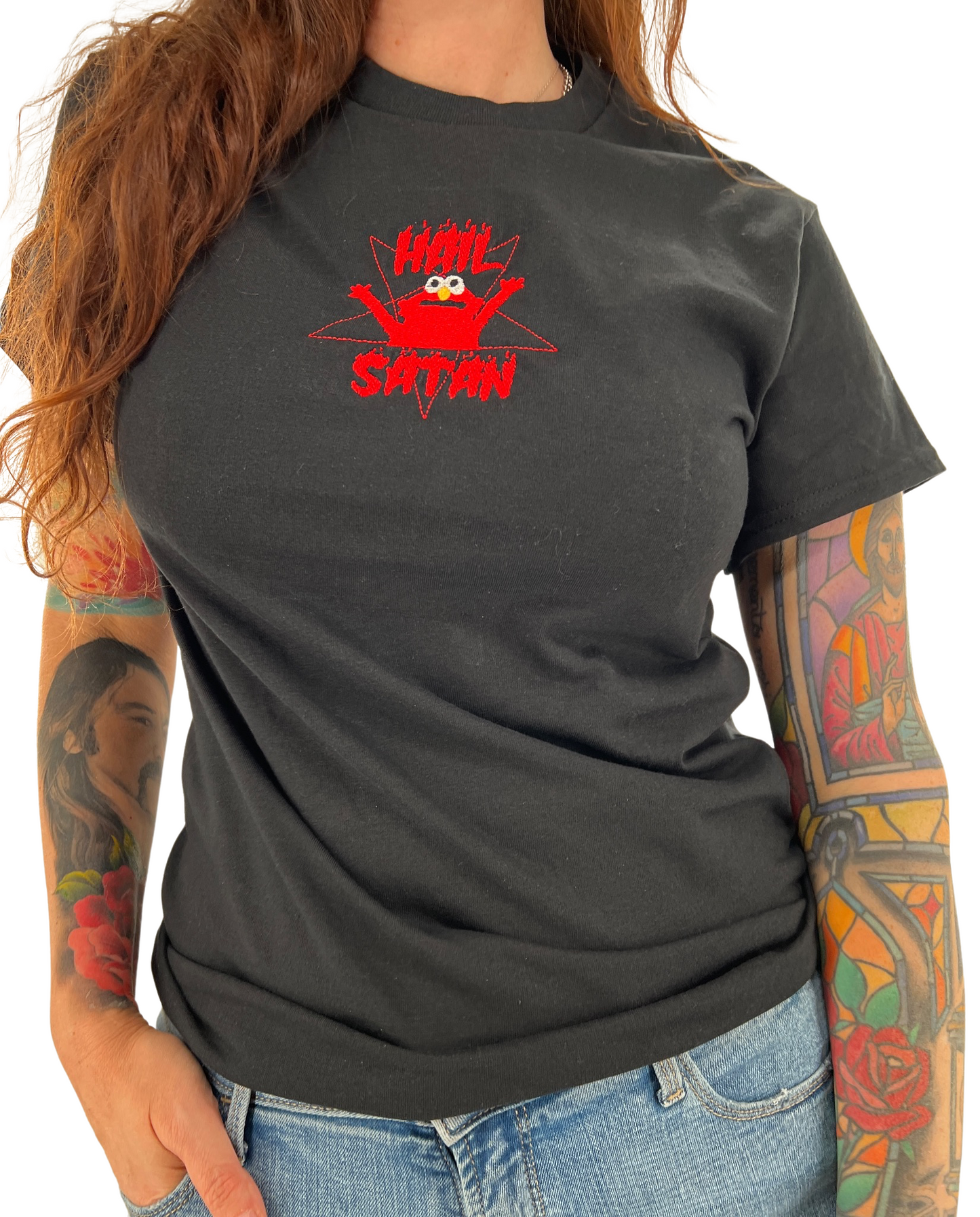 Hail Satan Embroidered Tee
