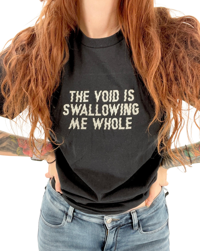 The Void Is Swallowing Me Whole Unisex Embroidered T-Shirt or Crewneck Sweatshirt