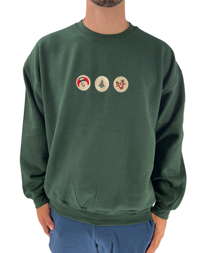 Christmas Cookies Embroidered Sweatshirt