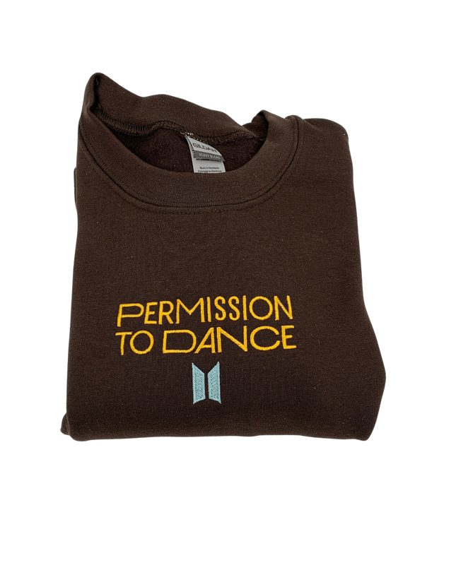 Permission To Dance Embroidered Crewneck