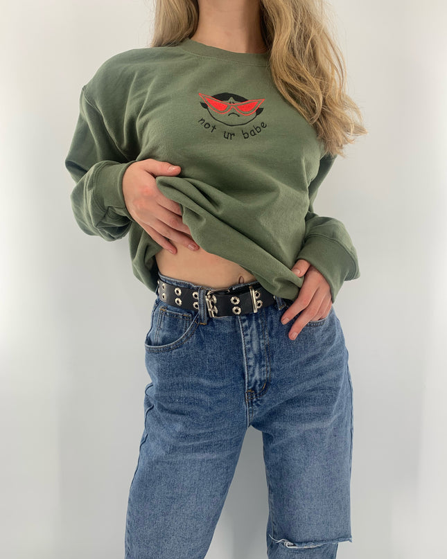 Not Ur Babe Buttercup Crewneck