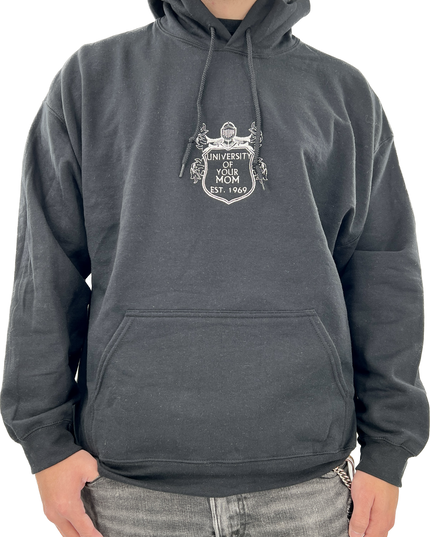 University of Your Mom Embroidered Crest Crewneck