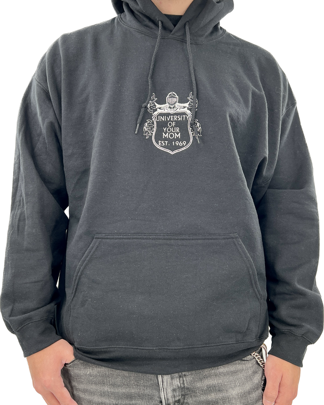 University of Your Mom Embroidered Crest Crewneck