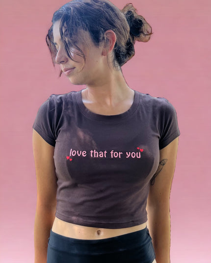 Love That For You Embroidered Crop Top