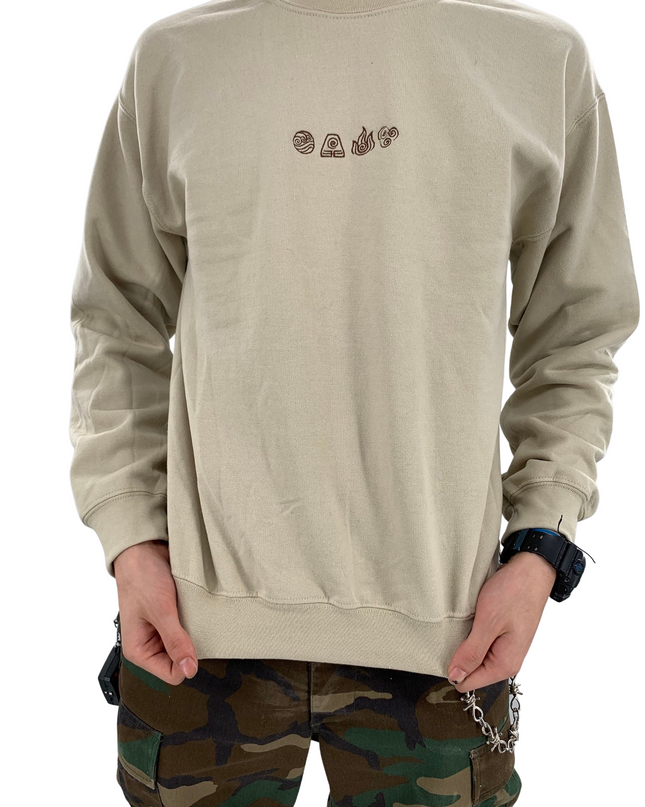 Elements Embroidered Crewneck